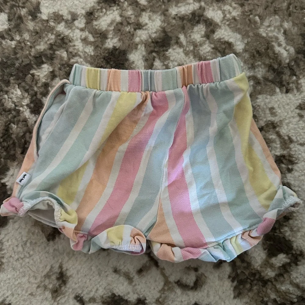 Little Sleepies Pastel Stripe Ruffle Bloomers